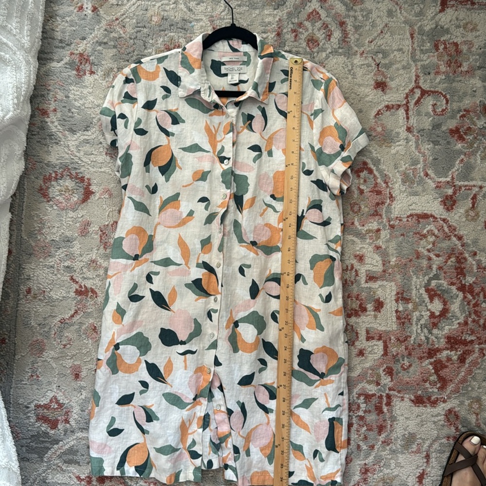 Rachel Zoe 100% Linen button down dress, size large - Picture 4 of 5